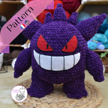 Ectoplasma Gengar Pokemon crochet pattern