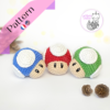 Mario champignon power up crochet pattern Super Mario Bros