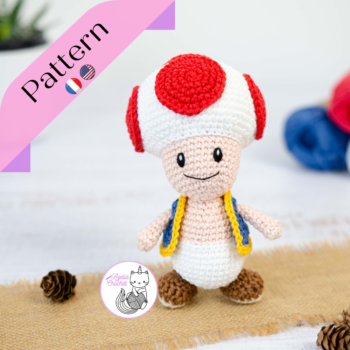 Toad crochet pattern super Mario bros