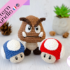 goomba Mario Bros mushroom crochet pattern power ups