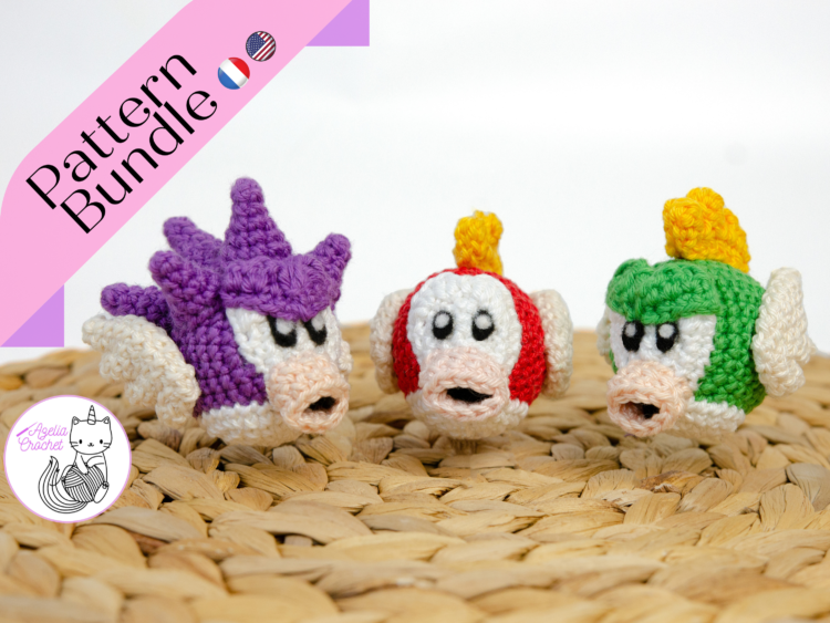 Cheep Cheep crochet pattern Super Mario bros Deep Cheep Spiny Cheep Cheep